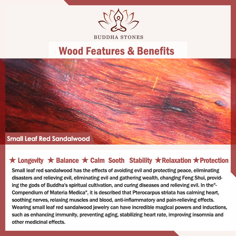 Buddha Stones Année du Cheval Petite feuille Bois de santal rouge Bois de santal vert Bois d'ébène Porte-clés Calme - image 7