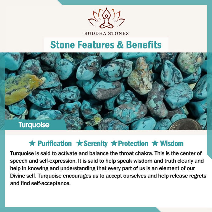 Bracelet de force de protection Om Mani Padme Hum en Buddha Stones tibétaines turquoise