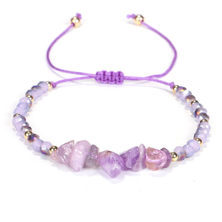 Bracelet tricoté purifiant en améthyste Buddha Stones