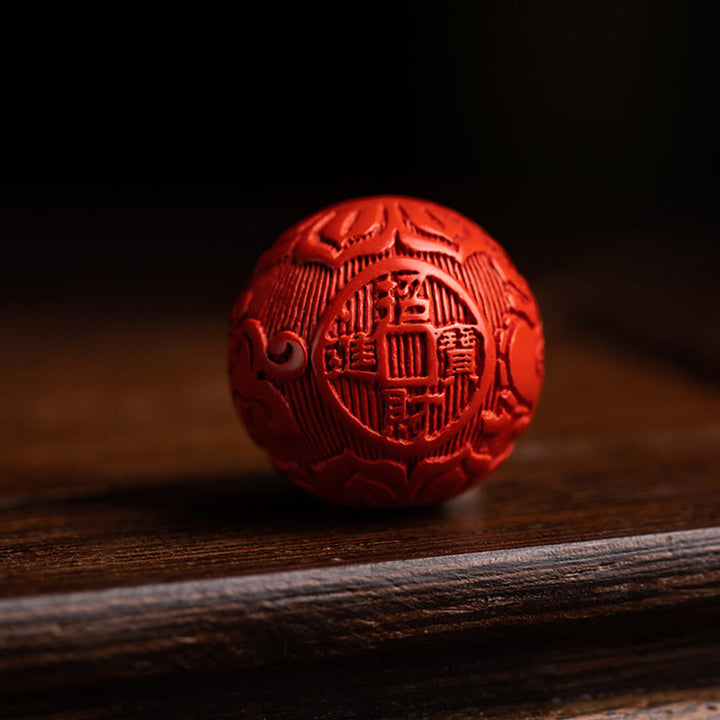 Buddha Stones Tibet Om Mani Padme Hum PiXiu Pièce de cuivre Petite feuille Bois de santal rouge Cinabre Protection Porte-clés