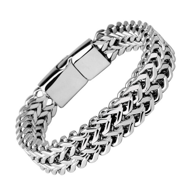 Bracelet d'équilibre en acier titane avec boucle magnétique et écailles de poisson en Buddha Stones - image 0