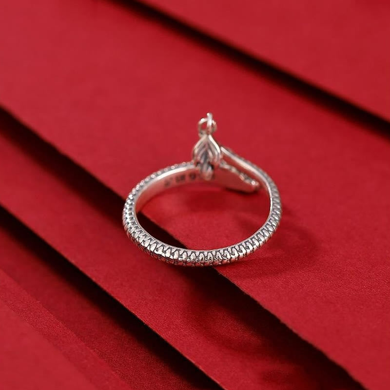 Bague ajustable en argent sterling 925 Buddha Stones , vintage, année du dragon, protection, force