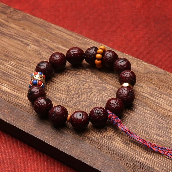 Bracelet à pampilles en perles de rocaille Bodhi avec Buddha Stones et paix et calme