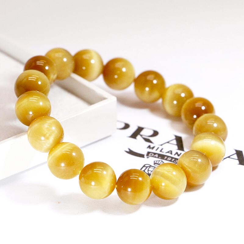 Bracelet en perles d'œil de tigre en cristal de guérison de l'anxiété et du stress Buddha Stones