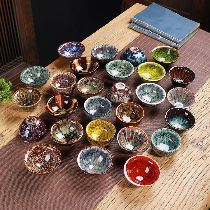 Tasse à thé en céramique colorée avec Buddha Stones pour la maison et le bureau