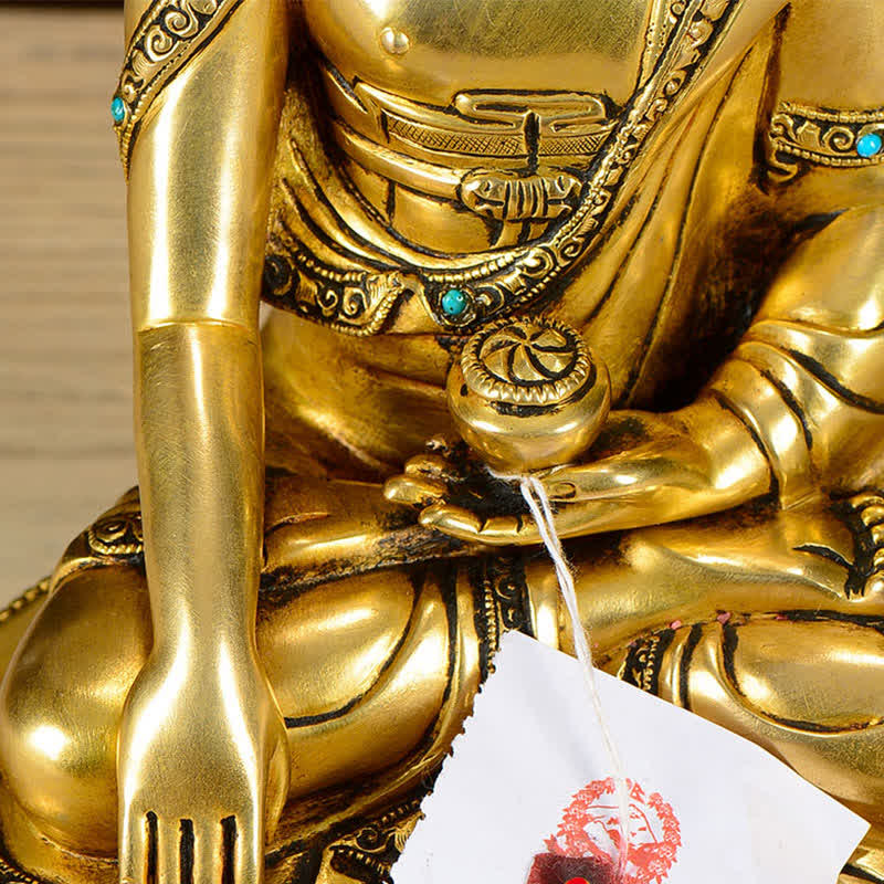 Statue décorative en cuivre de la compassion de Bouddha Shakyamuni - image 8