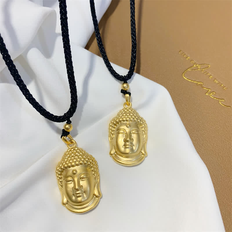 Collier pendentif en cuivre et or représentant un Bouddha - image 2