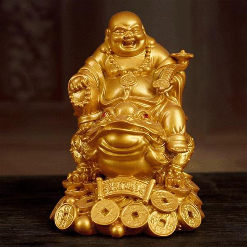 Décoration ornementale en forme de crapaud Feng Shui Maitreya - Doré - image 5