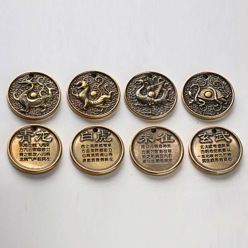 Porte-clés Buddha Stones Four Symbols Azure Dragon White Tiger Vermilion Bird Black Tortue