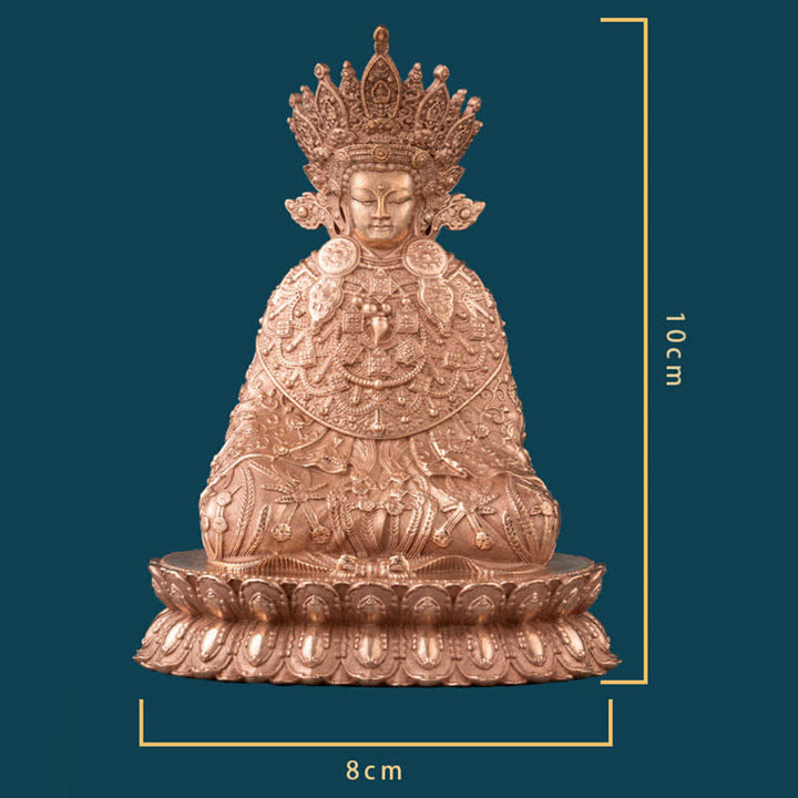 Statue de Bouddha Shakyamuni en cuivre fait à la main avec compassion