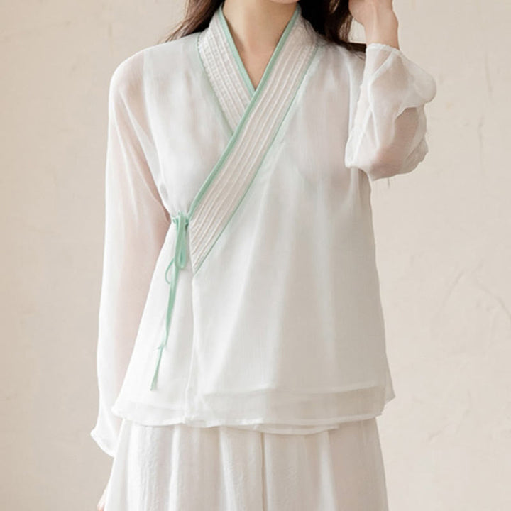 Ensemble de vêtements en mousseline de soie pour femme Buddha Stones et prière rétro, méditation spirituelle zen