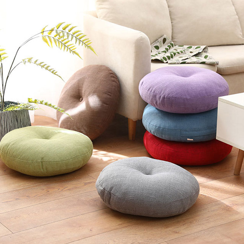 Coussin de siège de méditation en lin à motif simple Buddha Stones et lotus, décoration de salon pour la maison - image 1