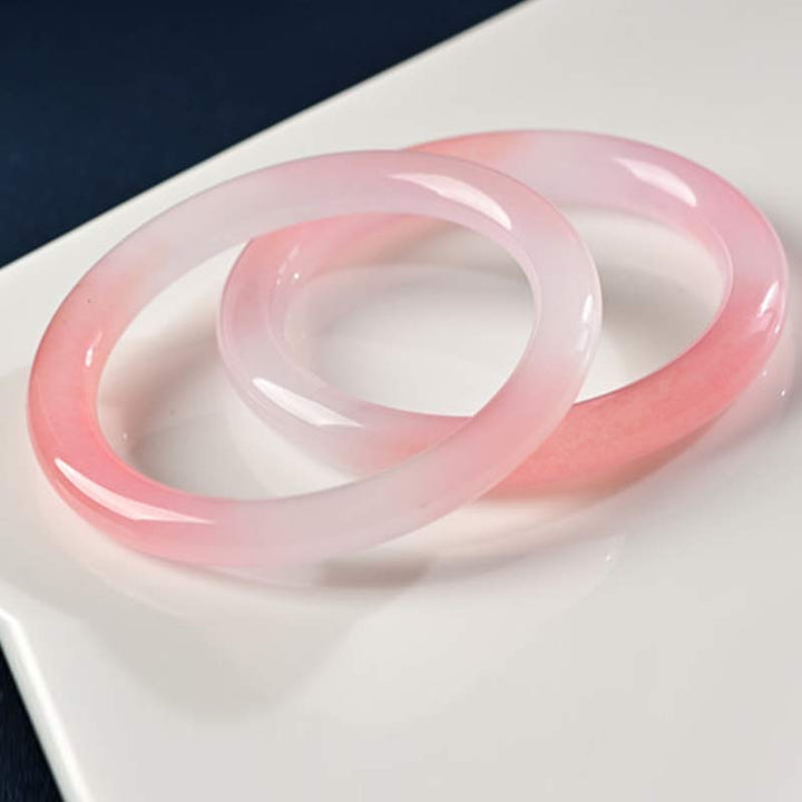 Bracelet jonc amour et chaleur en cristal rose Buddha Stones - image 8