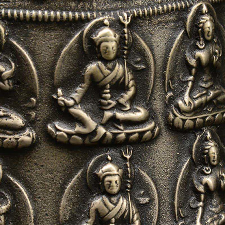 Carillon éolien tibétain gravé en forme de dragon et de Bouddha, cloche en cuivre, décoration murale porte-bonheur - image 6