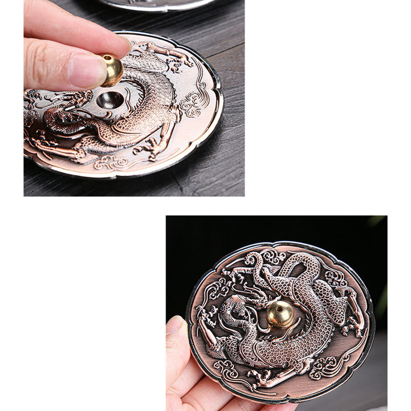 Brûleur Buddha Stones et dragon de bon augure