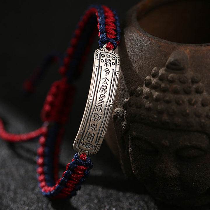 Bracelet de protection amulette de paix en argent sterling 925 Buddha Stones