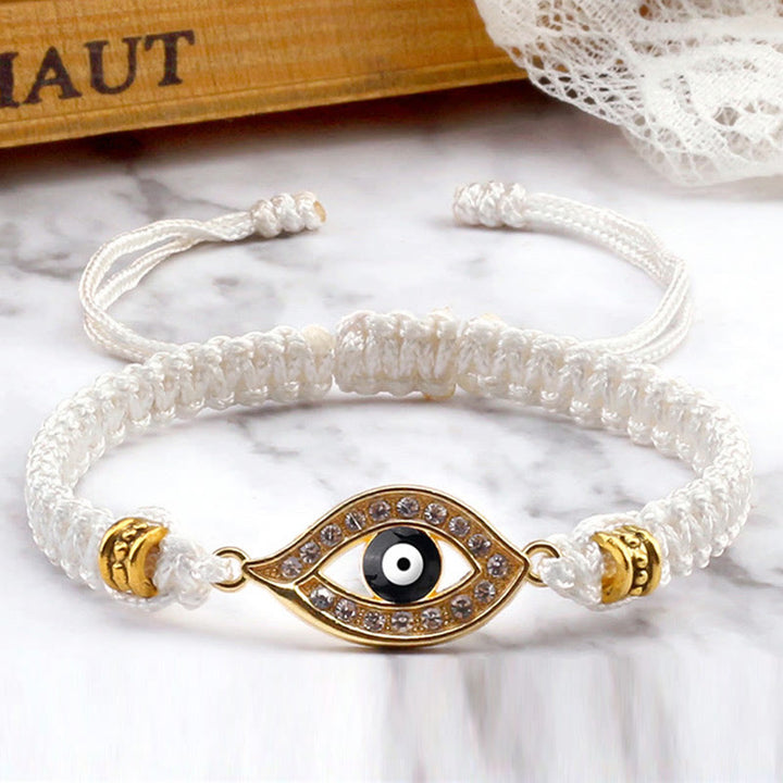 Bracelet en corde avec Buddha Stones pour éloigner le mauvais œil et les mauvais esprits