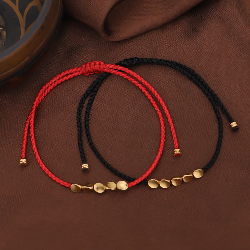 Bracelet porte-bonheur Feng Shui en fil rouge Buddha Stones