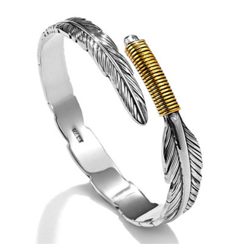 Bracelet manchette porte-bonheur gravé avec motif de Buddha Stones