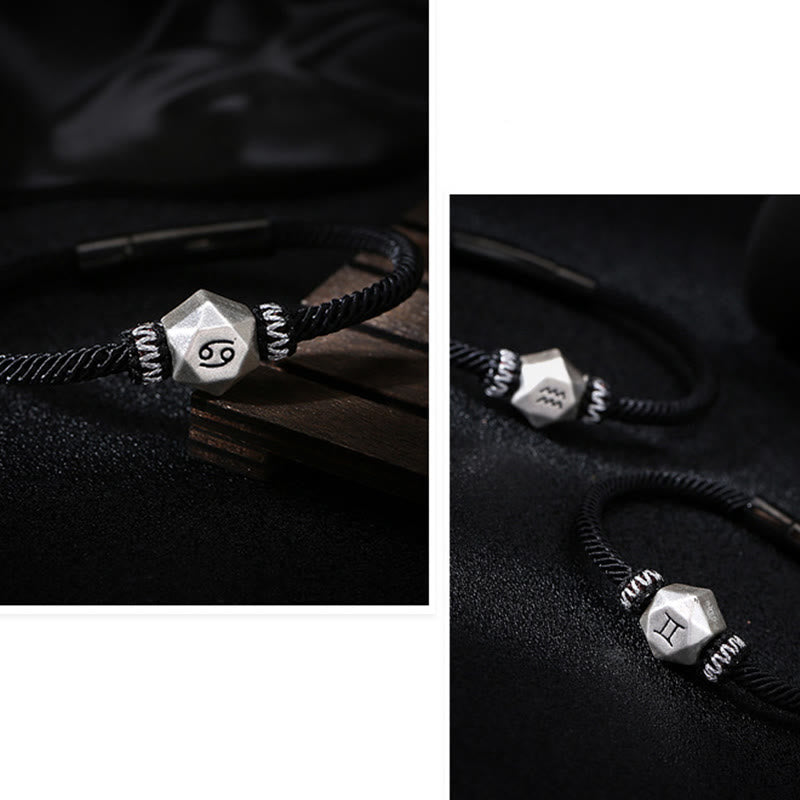 Bracelet en argent sterling 999 Buddha Stones et protection des 12 constellations du zodiaque, fait à la main - image 22