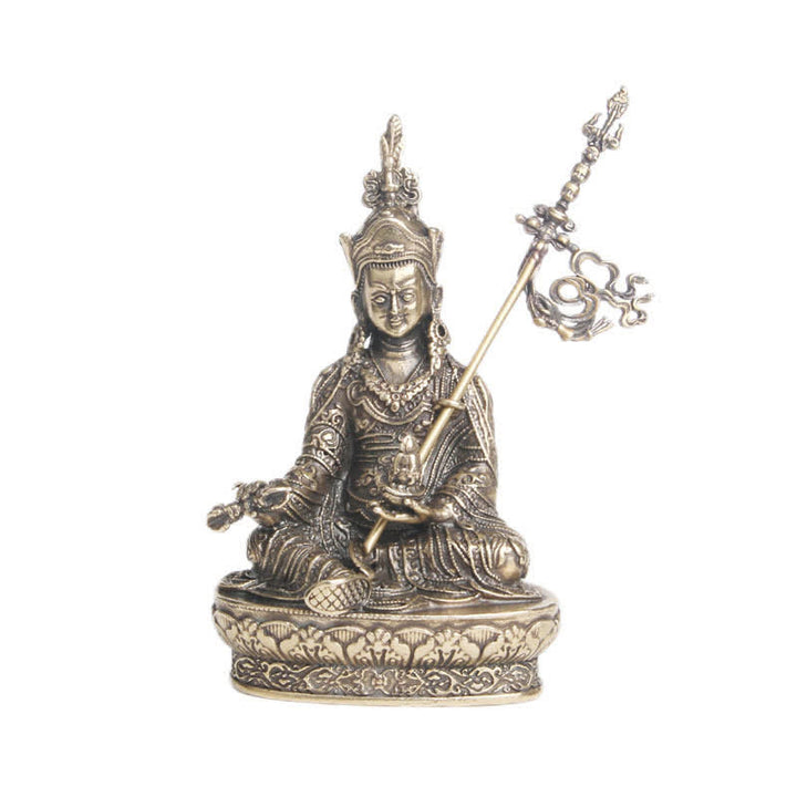 Statue de Bouddha Padmasambhava en cuivre, décoration de temple, statue de sérénité