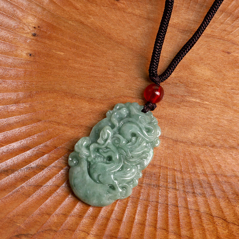 Buddha Stones pendentif de prospérité en jade naturel avec 12 signes du zodiaque chinois - image 3