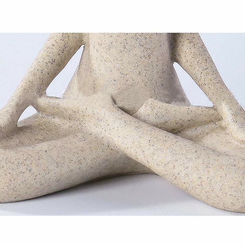 Sculpture abstraite en résine représentant un exercice de méditation et de yoga, décoration de bureau