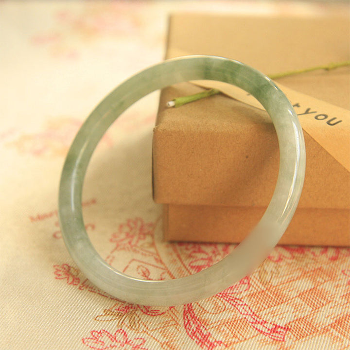 Bracelet jonc de guérison et de paix en jade naturel Buddha Stones - image 1