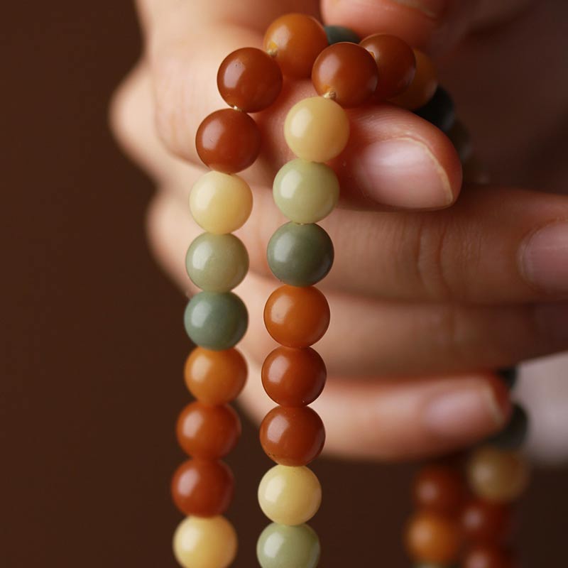 Bracelet Mala Bodhi Seed Harmony Sagesse avec Buddha Stones