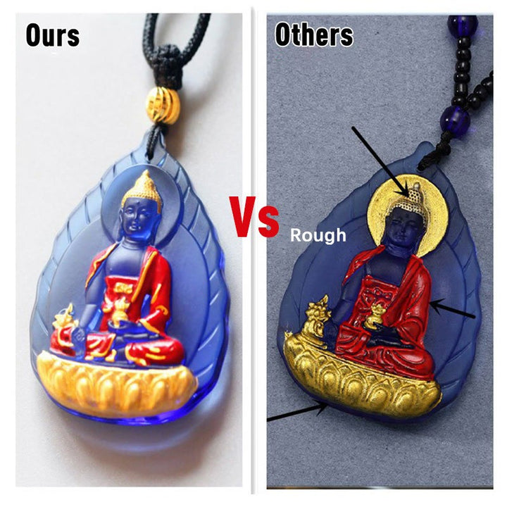 Collier pendentif en cristal de compassion Bouddha Liuli Buddha Stones de médecine du Tibet - image 9