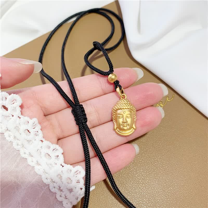 Collier pendentif en cuivre et or représentant un Bouddha - Petit - image 5