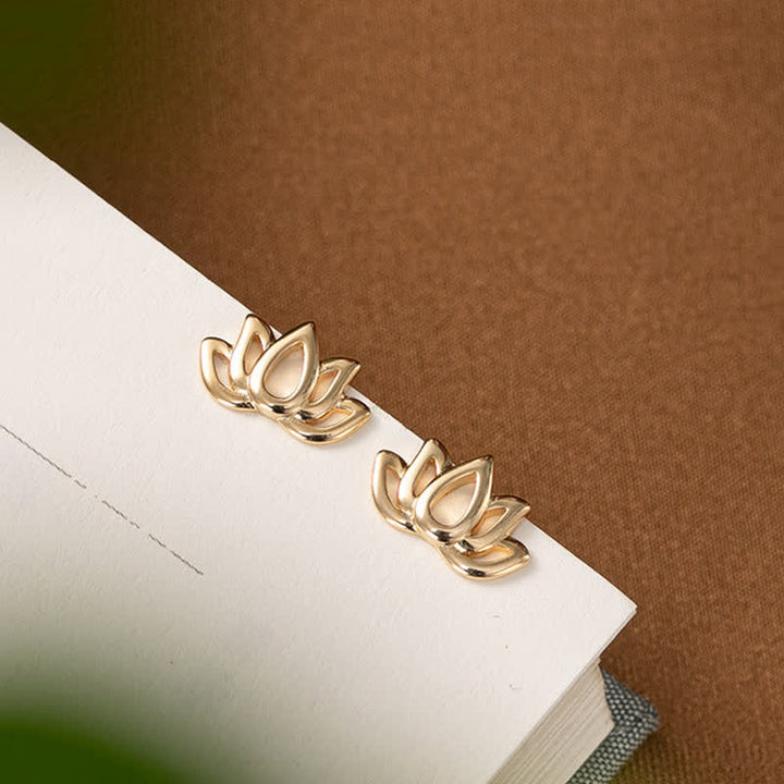 Boucles d'oreilles en argent sterling 925 avec Buddha Stones et bénédiction de la fleur de lotus - image 6