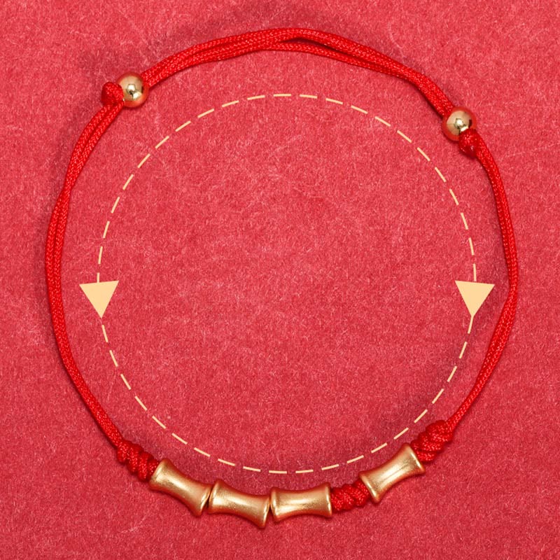 Bracelet tressé en argent sterling 925 Buddha Stones et motif bambou - image 4