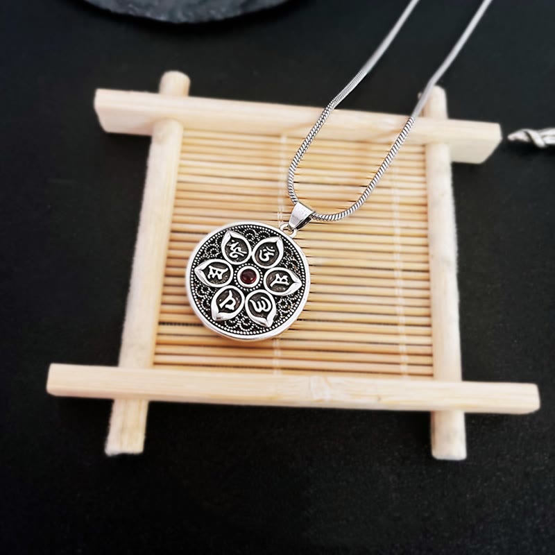 Buddha Stones tibétaines Om Mani Padme Hum pureté collier pendentif - image 6