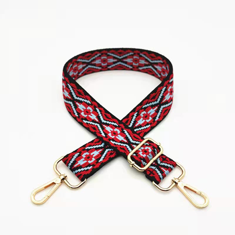 Bandoulières brodées multicolores pour sac à bandoulière