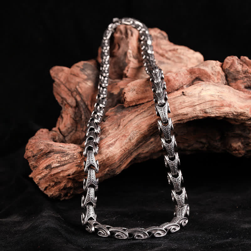 Collier pendentif de protection en acier titane avec motif de dragon et Buddha Stones - image 19