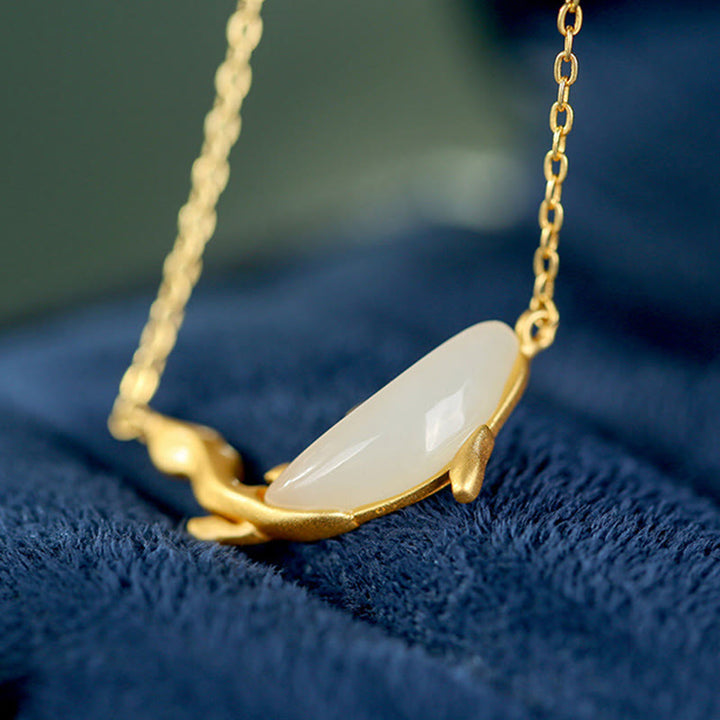 Collier pendentif porte-bonheur en argent sterling 925 et jade blanc avec Buddha Stones - image 6