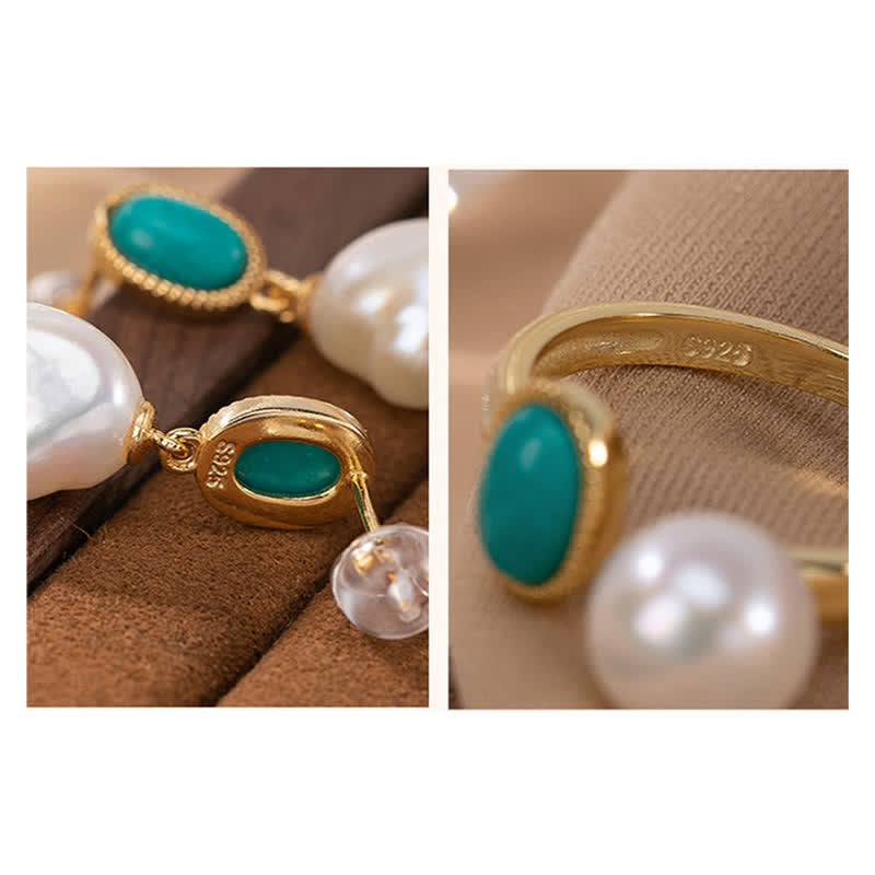 Boucles d'oreilles, collier et pendentif en argent sterling 925 avec Buddha Stones - image 4