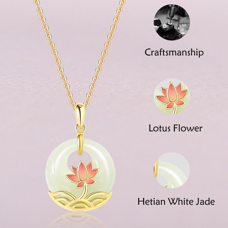 Buddha Stones en argent sterling 925 et jade blanc Hetian avec fleur de lotus et bénédiction - image 6
