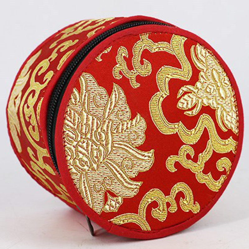 Sac de rangement pour bol chantant tibétain Buddha Stones avec fermeture à glissière décorative - image 2