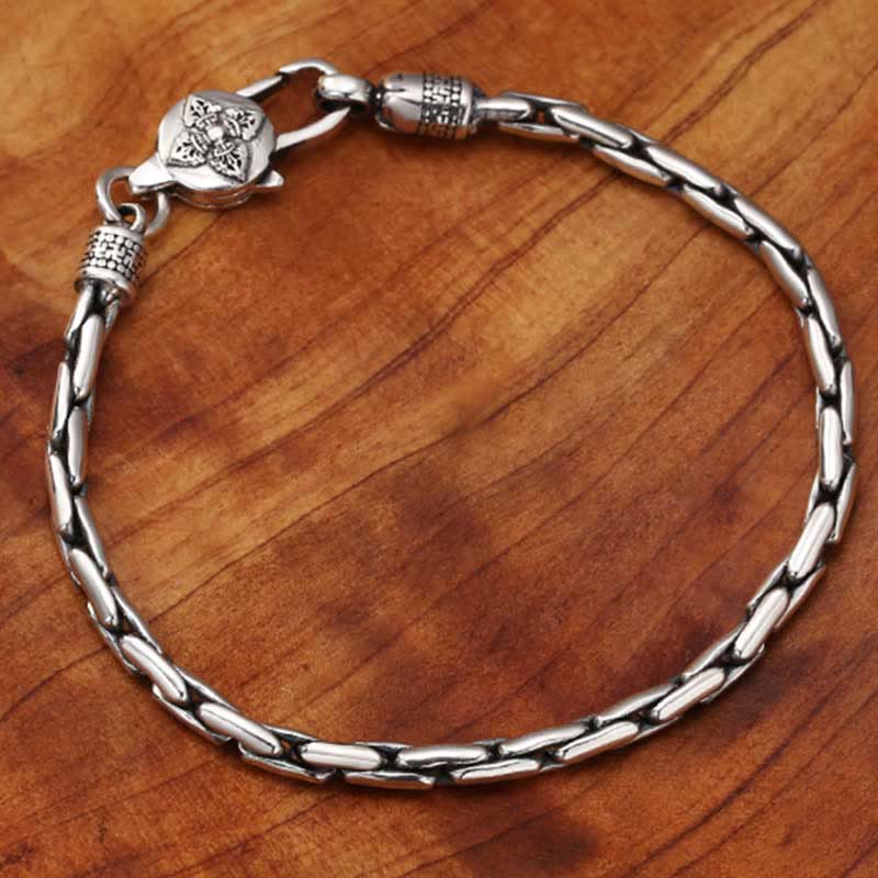 Buddha Stones tibétaines Double Dorje Om Mani Padme Hum bouddha croix gammée Vajra Bracelet de force