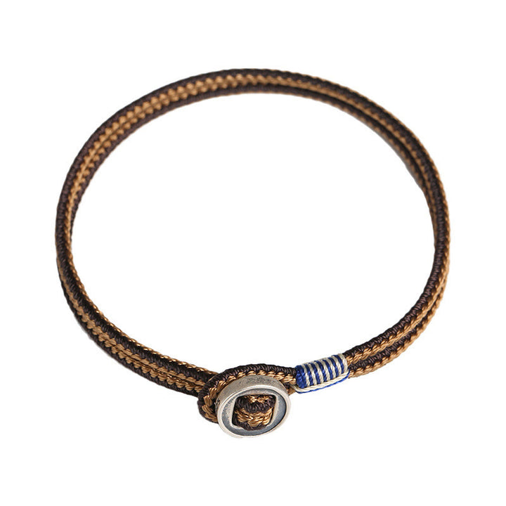 Bracelet en argent sterling 925 avec protection de bouton fait main et Buddha Stones