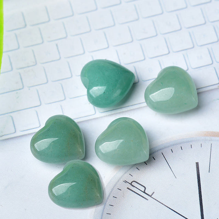 Décoration d'amour en pierre d'améthyste naturelle œil de tigre - Aventurine verte*5 pièces - image 7