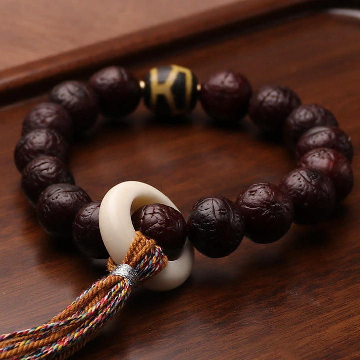 Buddha Stones , graines de Bodhi, porte-bonheur, richesse, pompon, breloque pour poignet
