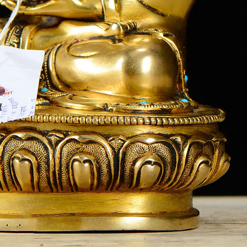Statue décorative en cuivre de la compassion de Bouddha Shakyamuni - image 9