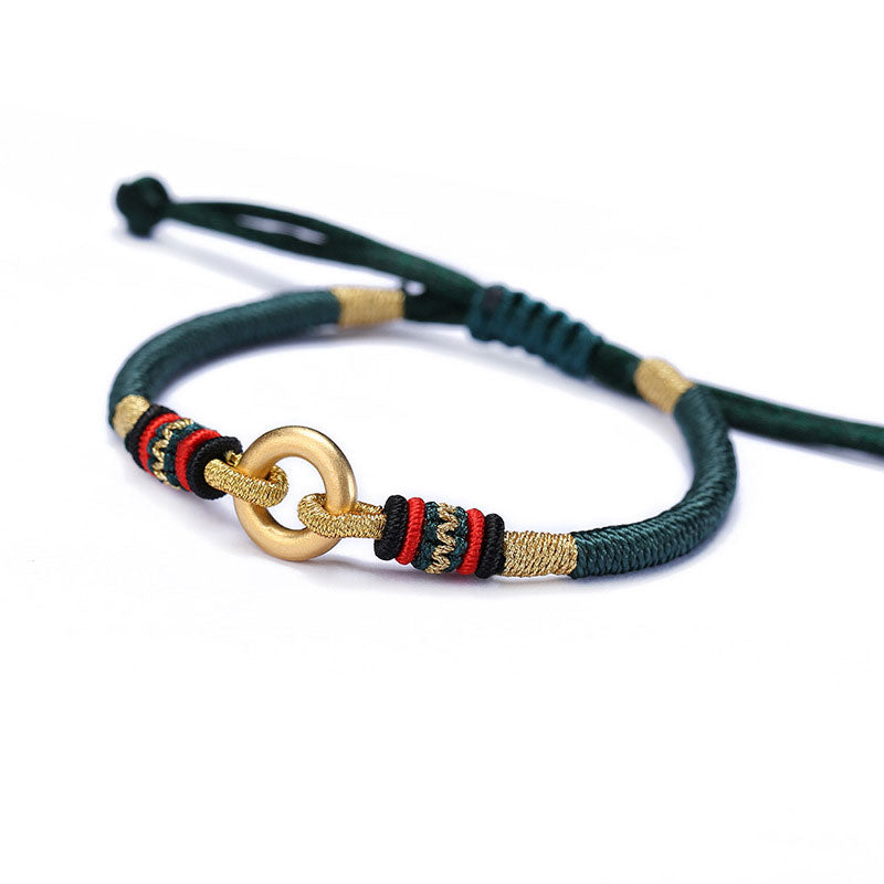 Bracelet Feng Shui porte-bonheur en corde rouge pour couple avec Buddha Stones