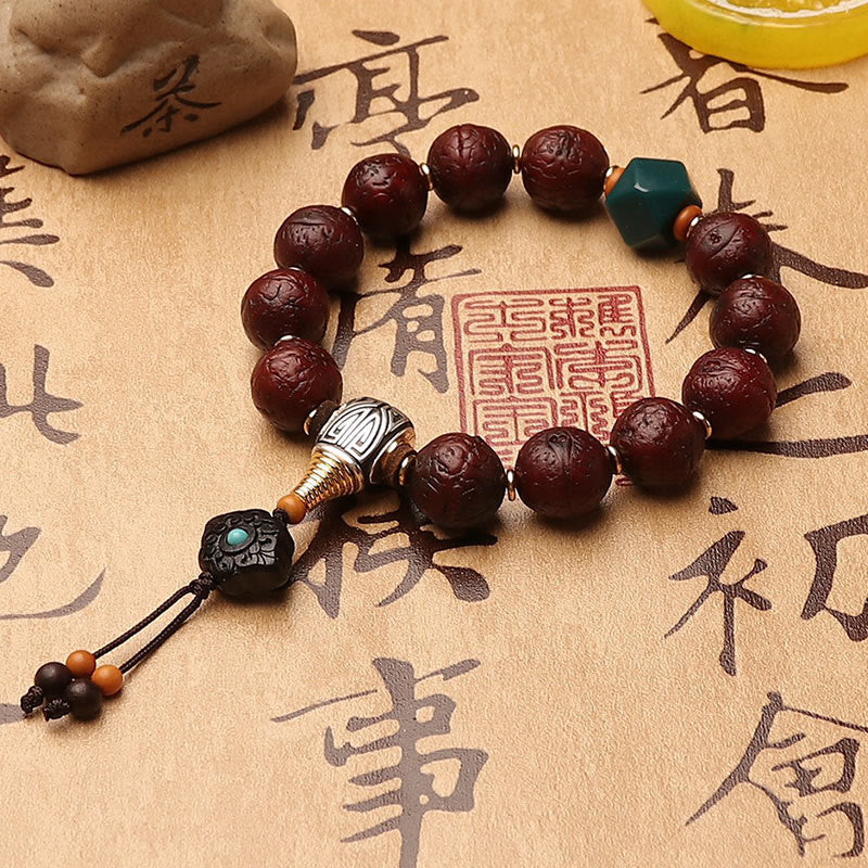 Buddha Stones , graines de Bodhi, porte-bonheur, richesse, pompon, breloque pour poignet