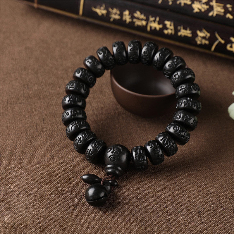 Bracelet tibétain de protection en bois contre la foudre et les Buddha Stones - image 3