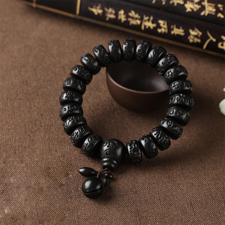 Bracelet tibétain de protection en bois contre la foudre et les Buddha Stones - image 3
