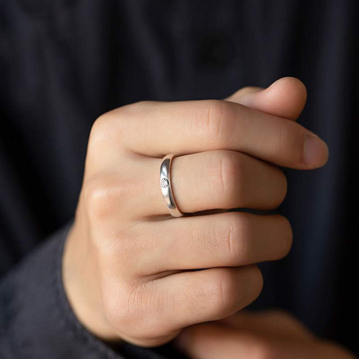 Bague couple en argent sterling 925 Buddha Stones et bénédiction du zodiaque chinois - image 4
